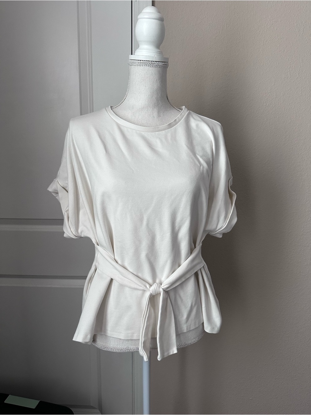 Express Short Sleeve Tie-Front Top